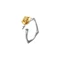 Delicate Rose Accent Open Ring for Memorable Days